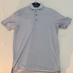 Greyson Light Blue Geometric Polo